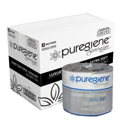 Puregiene Toilet Tissue Sovereign 3 Ply 225 Sheet Carton 48