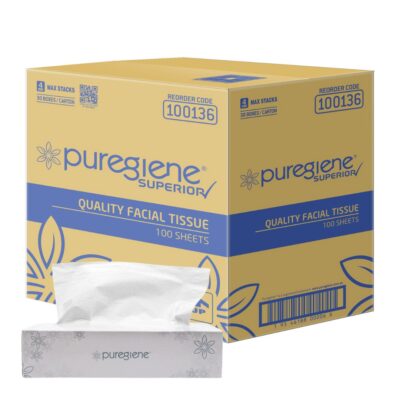Puregiene® Facial Tissue Superior 2 Ply 100 Sheet Carton 30