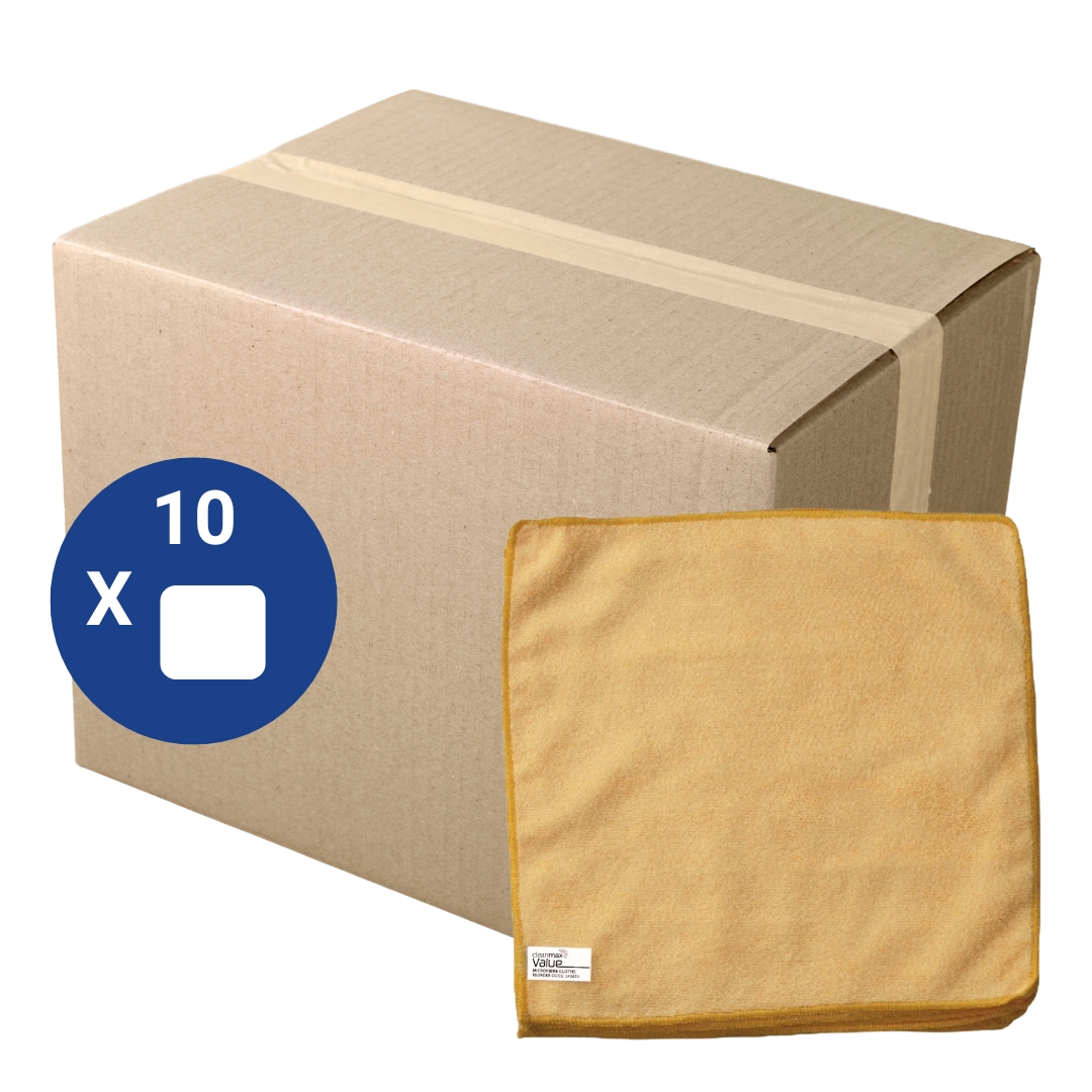 Microfibre Cloths Value Yellow Pack 10